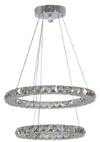Lords Candellux 31-32515 LED hanging ceiling lamp 2 circles with crystals