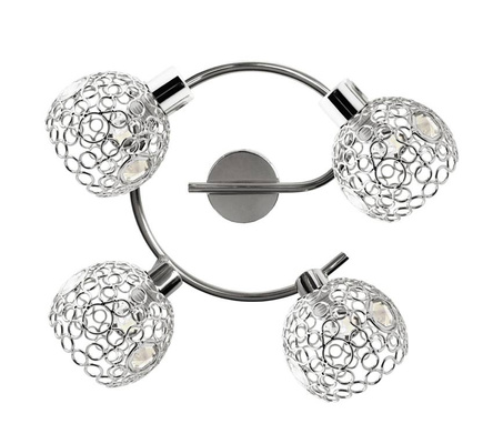 Spiral ceiling lamp 4xG9 chrome+crystal Aron 98-12340