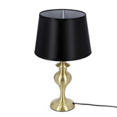 PRIMA GOLD CABINET LAMP GOLD SATIN 1X60W E27 BLACK SHADE 