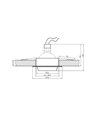 Plafonnier MR16 aluminium noir satiné SA-02 2210202