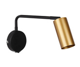 Applique interrupteur mobile noir et or 1xGU10 Tina 21-76816