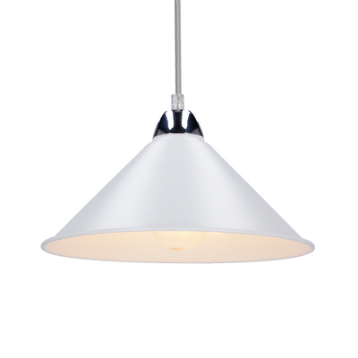 Suspensie Avola crom e27 cu abajur alb 31-20710
