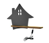 Lampă de perete cu raft LED 5W 4000K IQ Kids House gri 21-85191