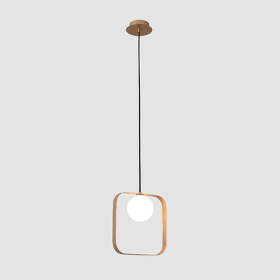 Lampa wisząca złota kwadrat Tula Ledea 50101073