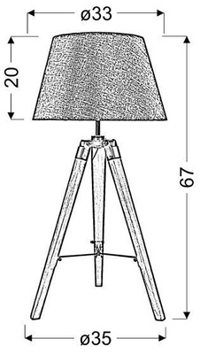 Lampka gabinetowa stołowa szara 60W E27 Lugano 41-31150