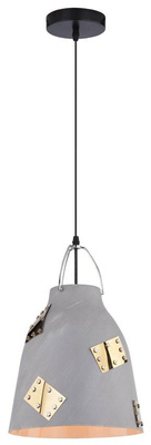 Plafoniera suspendata 1X60W E27 gri + auriu PATCH 31-43269