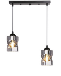 Suspension noir/bande fumée 2xE27 Felis 32-00132