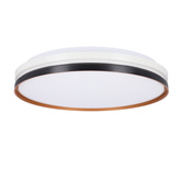 Plafoniera Montana negru+alb+auriu plafon 24w led 40 cm abajur alb