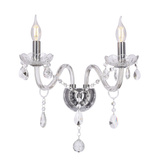 Double gold wall sconce with crystals Maria Teresa Candellux 22-94592