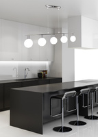 Hanging lamp chrome ball shade 5xG9 Oden 35-03270