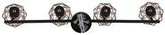 Plafonnier applique bande noire et or 4x40W E14 Acrobat 94-66657