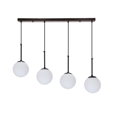Pompei hanging lamps black 4X4X40 E27 white shade 34-09630
