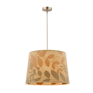 Lampa wisząca Mirage z abażurem pojedyncza do salonu biało-szara E27