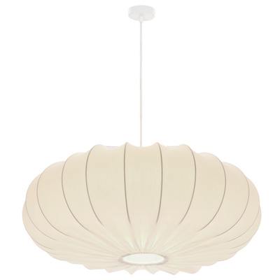 CAFEE' pendant lamp 66cm white 1x40W E27 shade latte
