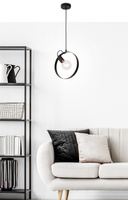 Lampa wisząca czarna metalowa Nexo Ledea 50101199