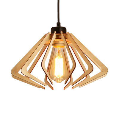 Lampa suspendata eco 6 1x40 E27 abajur lemn