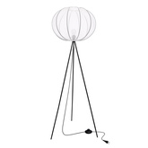 MELLOW lampa podłogowa czarny 1x40W E27 abażur  52 biały kula 51-40879   