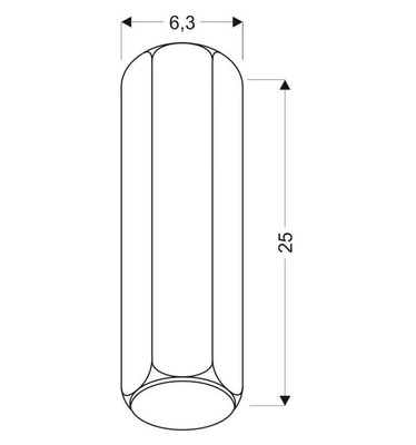Candellux weißes Sechskantrohr 2282800