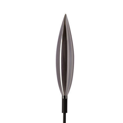 Nordic floor lamp grey smoked glass shade modern metal