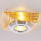 SS-32 ambre LED 3W plafonnier verre carré Candellux 2228747