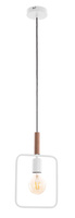 Hanging lamp white adjustable height 60W E27 Frame 31-73563