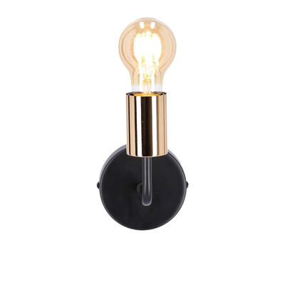 Single black metal wall lamp without a lampshade Spill Candellux 21-56528