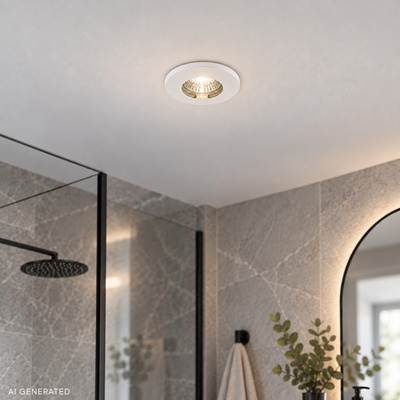 Ceiling luminaire white round IP65 hermetic SH-06 2245614