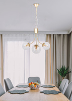 Gold pendant lamp 3xE14 chandelier Dani 33-79015