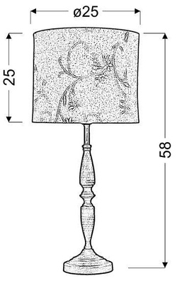 Lampa de masa bej 60W E27 Safari 41-03393