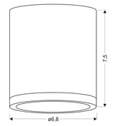 Plafoniera alb/lemn LED 5W 4000K Tub 2273624