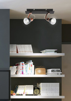 Bandă aplice de perete 2X50W GU10 negru/cupru MARKUS 92-37442-M