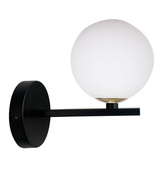 Black wall lamp 1xG9 20cm Kama 21-01221