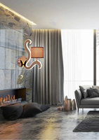 Wall lamp copper woven lampshade luminous arm LED Ambrosia Candellux 21-33499