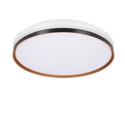 Montana ceiling lamp black+white+gold plafond 24w led 40 cm white shade
