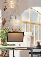 Wall lamp white matt metal frame Basso Candellux 21-70982