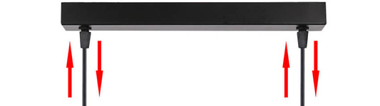 Lampa wisząca listwa czarno/brązowa 2xE27 Bistro 32-00538