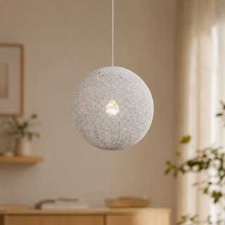 Lampă bilă suspendată 30cm 1xE27 alb CARUBA 31-26944