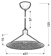 PLAFONNIER SUSPENDU CANDELLUX SCRIMI 31-56641 E27 NOIR