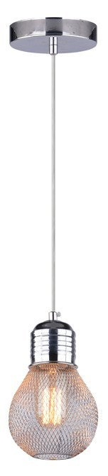 Plafonnier suspendu abat-jour fil chromé E27 Gliva Candellux 31-58652