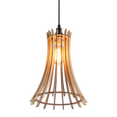ECO 7 HANGING LAMP 1X40 E27 WOODEN SHADE