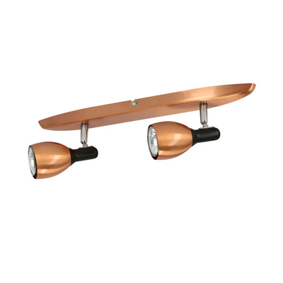Applique bande 2X50W GU10 cuivre CROSS 92-32775