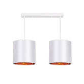 Hanging lamp white strip 2xE27 Atlanta 32-00644