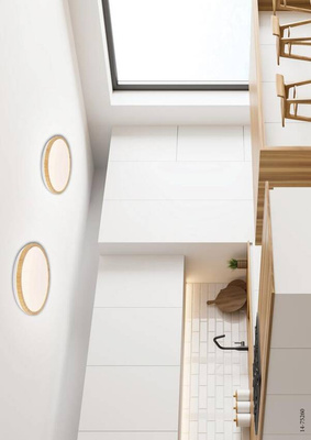 Plafonnier LED bois blanc 36W 4000K Gandava 14-75260