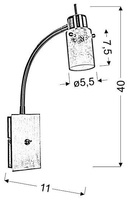 Aplic de perete pe brat 1X40W G9 Nichel mat FROZEN 91-22493