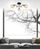 Ceiling lamp black/gold smoked 3xE27 Unica 33-00880