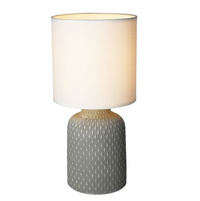 Lampe de table de chevet en céramique grise Iner Candellux 41-79886