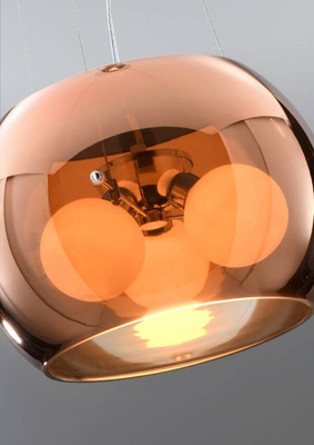 Hanging ceiling lamp gold glass 3x40W G9 Gemo Candellux 31-25104