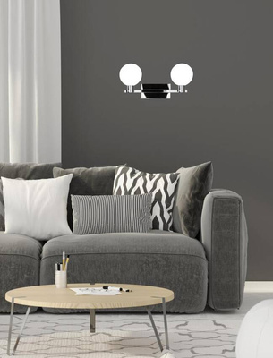 Wall lamp chrome/white wall lamp 2 Maldus 22-01443