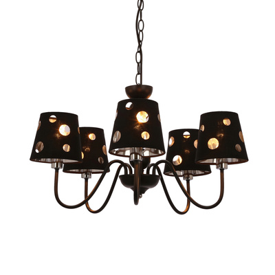 Suspension lustre noir 5xE14 Batley Ledea 50205106