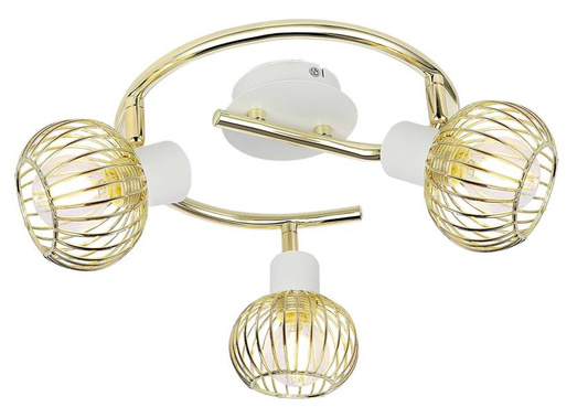 Spiraldeckenleuchte 3X40W E14 weiß/gold OSLO 98-61829